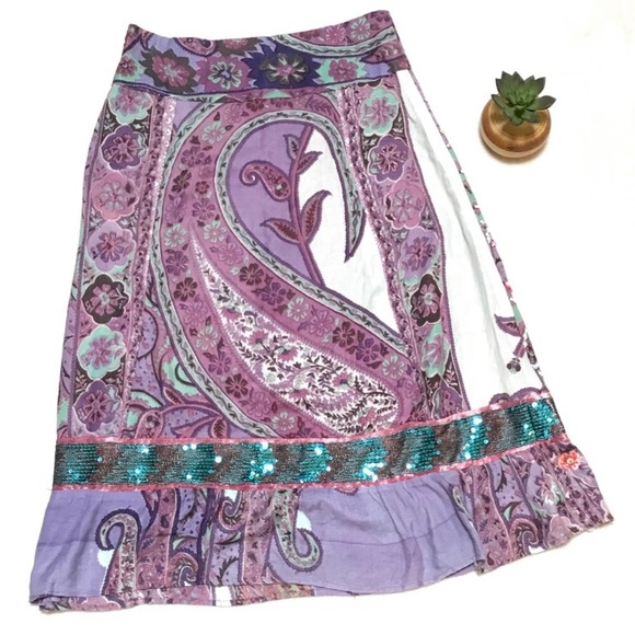 Boho Chic Sequin Skirt - Picture 4 of 5